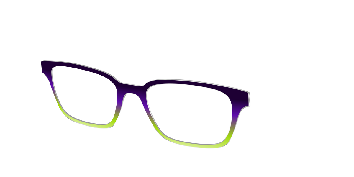 The Midnight to Electric Lime Gradient - Angle Top Image - Pair Eyewear