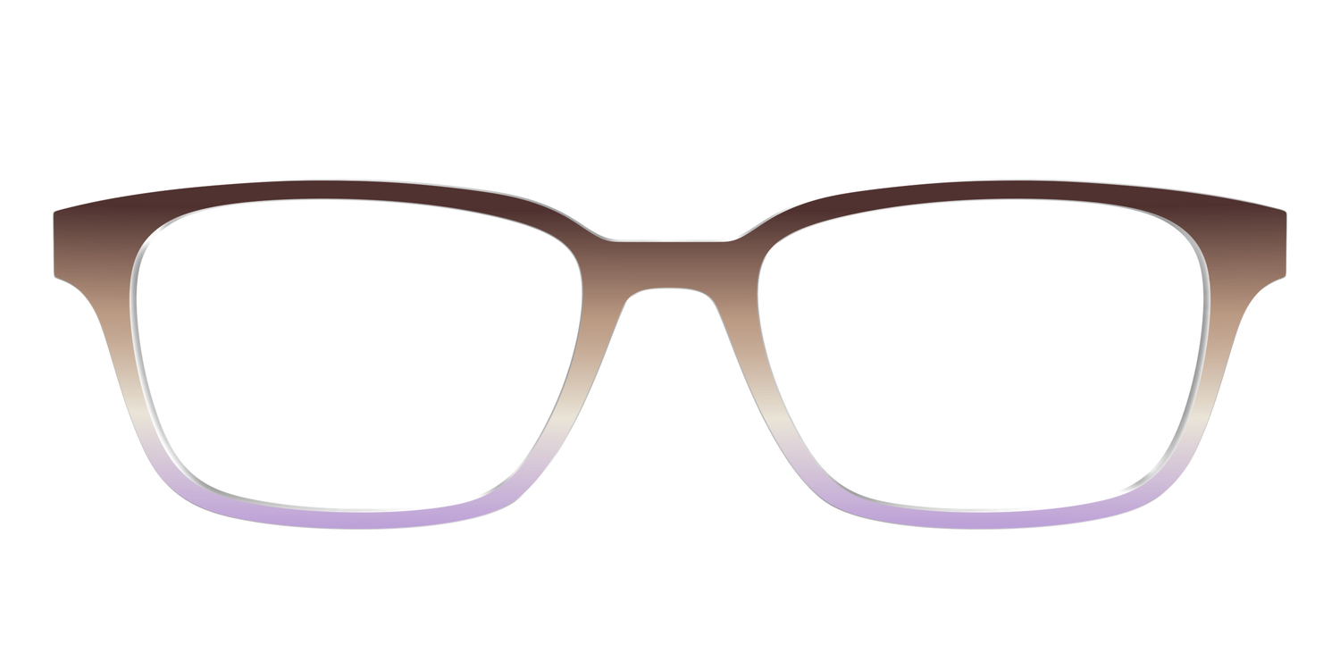 The Mocha to Light Lavender Gradient - Front Top Image - Pair Eyewear