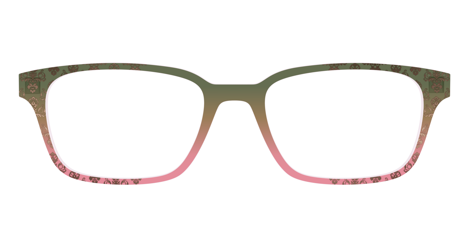 The Olive to Rose Trellis with Champagne Foil - Front Top Image - Pair Eyewear