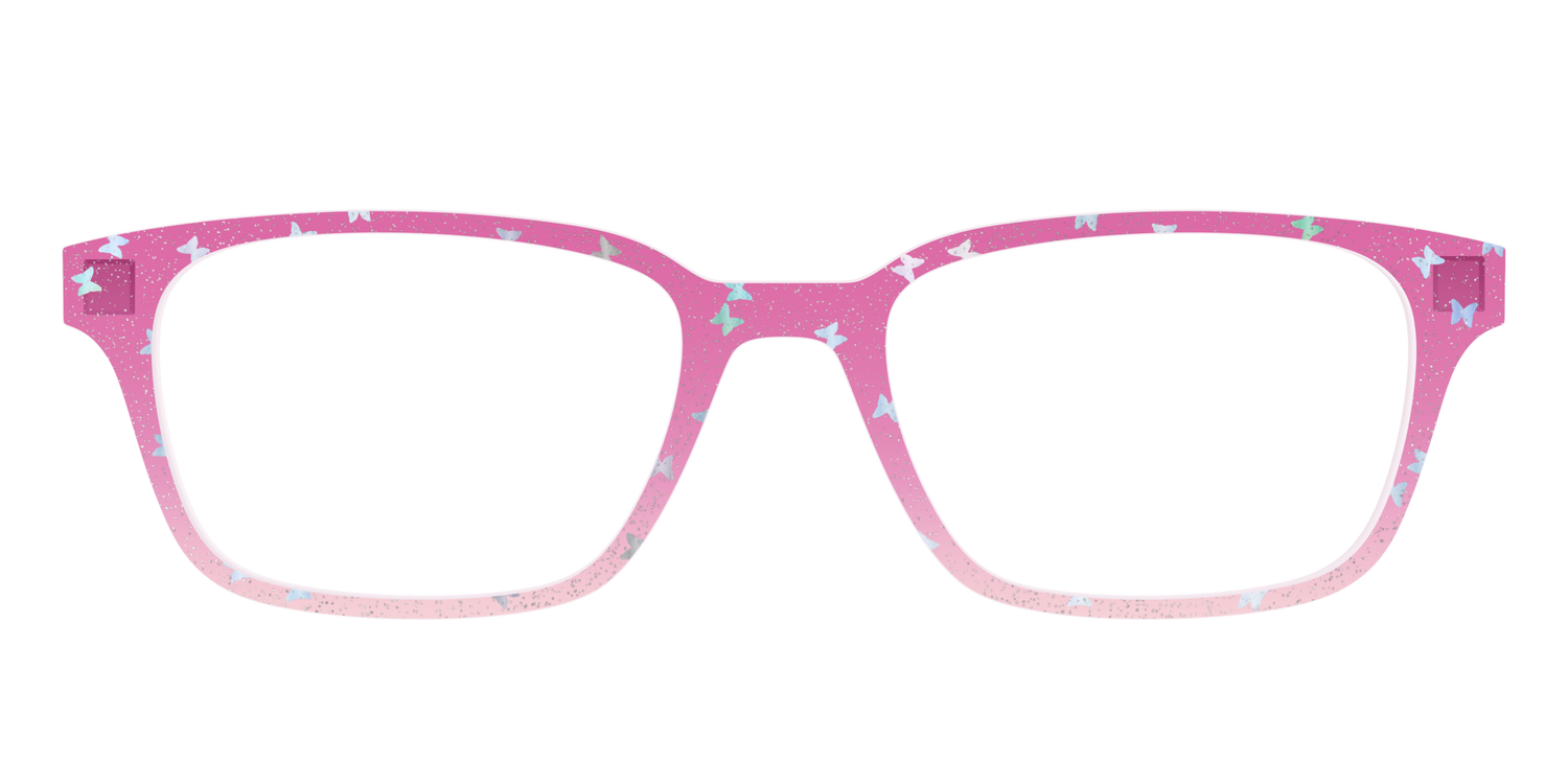 The Pink Butterfly Sparkle Crystal - Front Top Image - Pair Eyewear