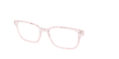 The Pink Shimmer Petals with Silver Foil - Angle Top Thumbnail - Pair Eyewear