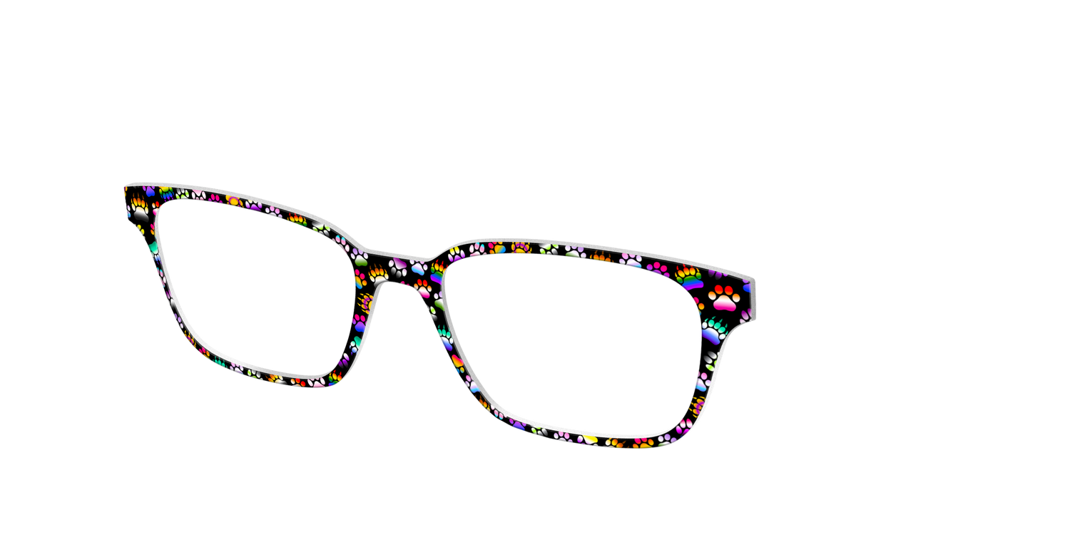 The Pride Paw Prints - Angle Top Image - Pair Eyewear