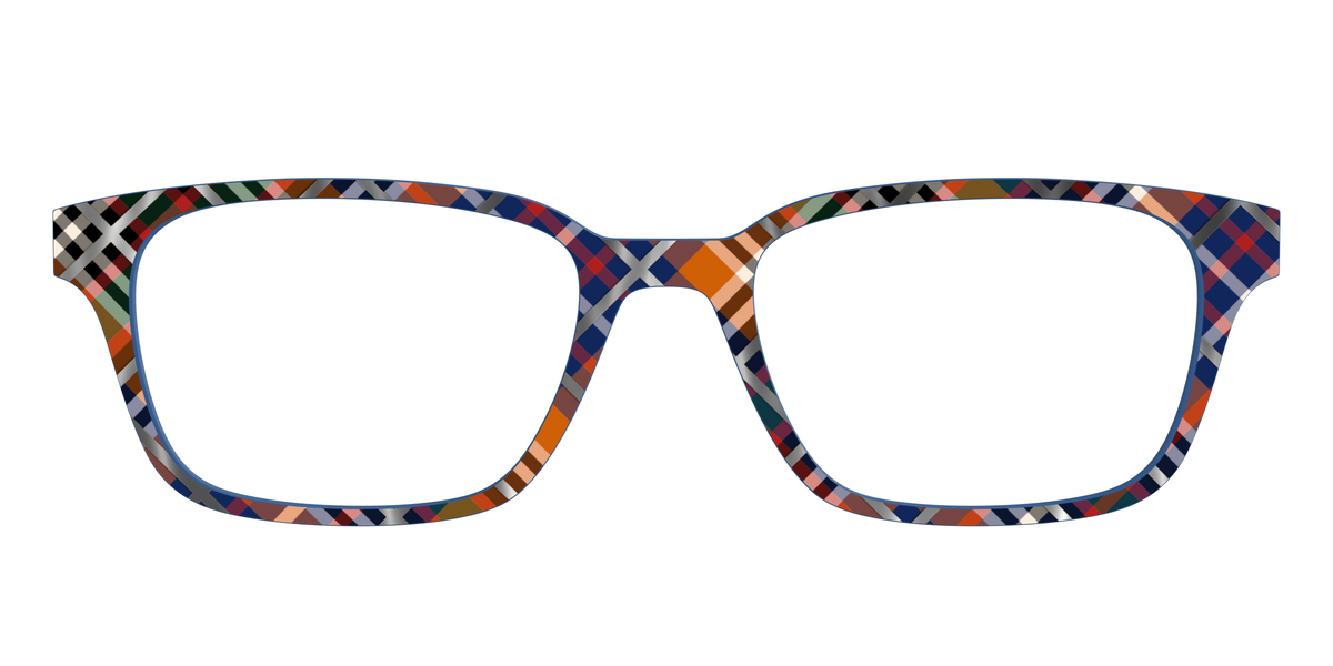 The Scholastic Plaid with Foil - Front Top Image - Pair Eyewear