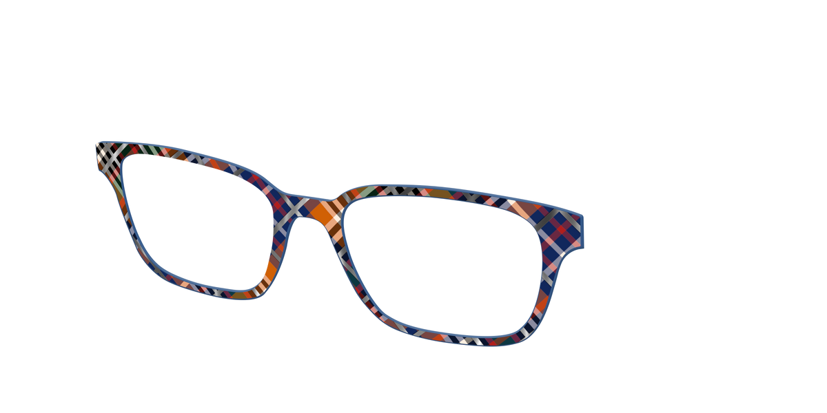 The Scholastic Plaid with Foil - Angle Top Image - Pair Eyewear