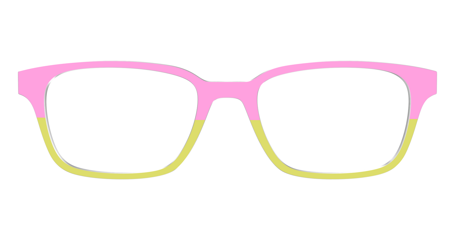 The Sweet Pea & Chartreuse Split - Front Top Image - Pair Eyewear