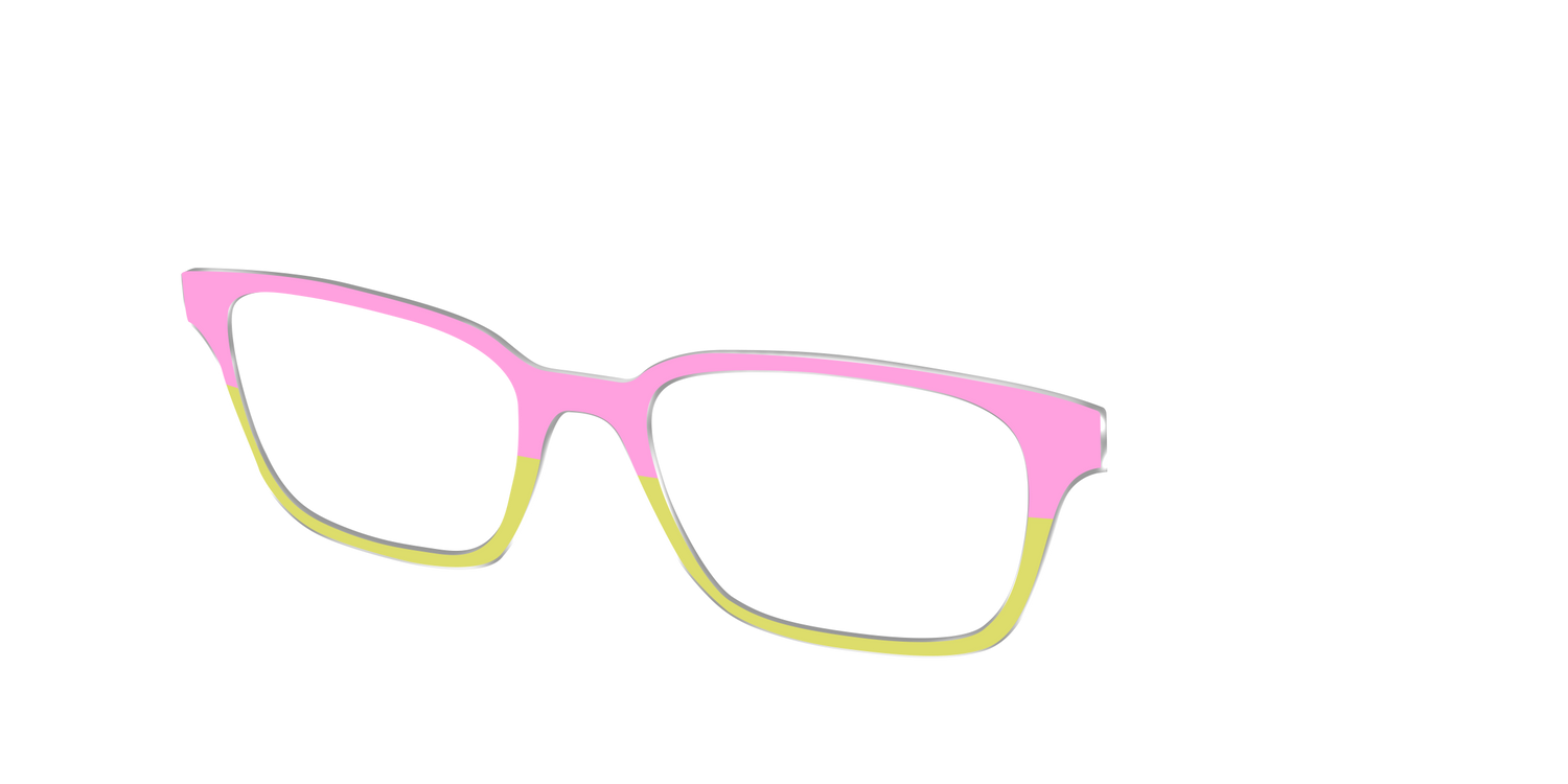 The Sweet Pea & Chartreuse Split - Angle Top Image - Pair Eyewear