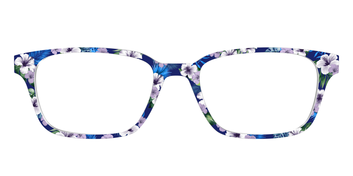 The Tropical Blue Blossoms - Front Top Image - Pair Eyewear