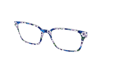 The Tropical Blue Blossoms - Angle Top Thumbnail - Pair Eyewear
