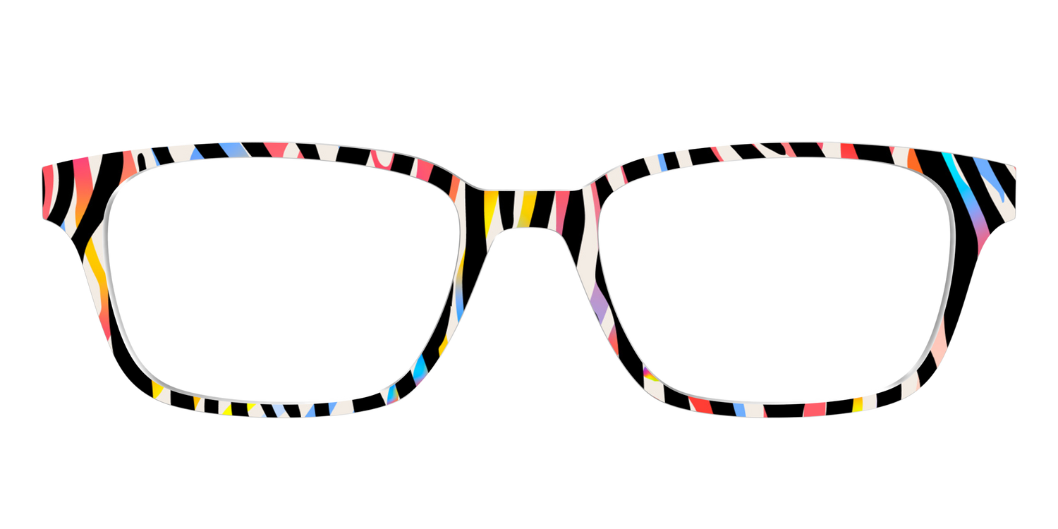 The Vivid Zebra Stripes - Front Top Image - Pair Eyewear