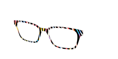The Vivid Zebra Stripes - Angle Top Thumbnail - Pair Eyewear