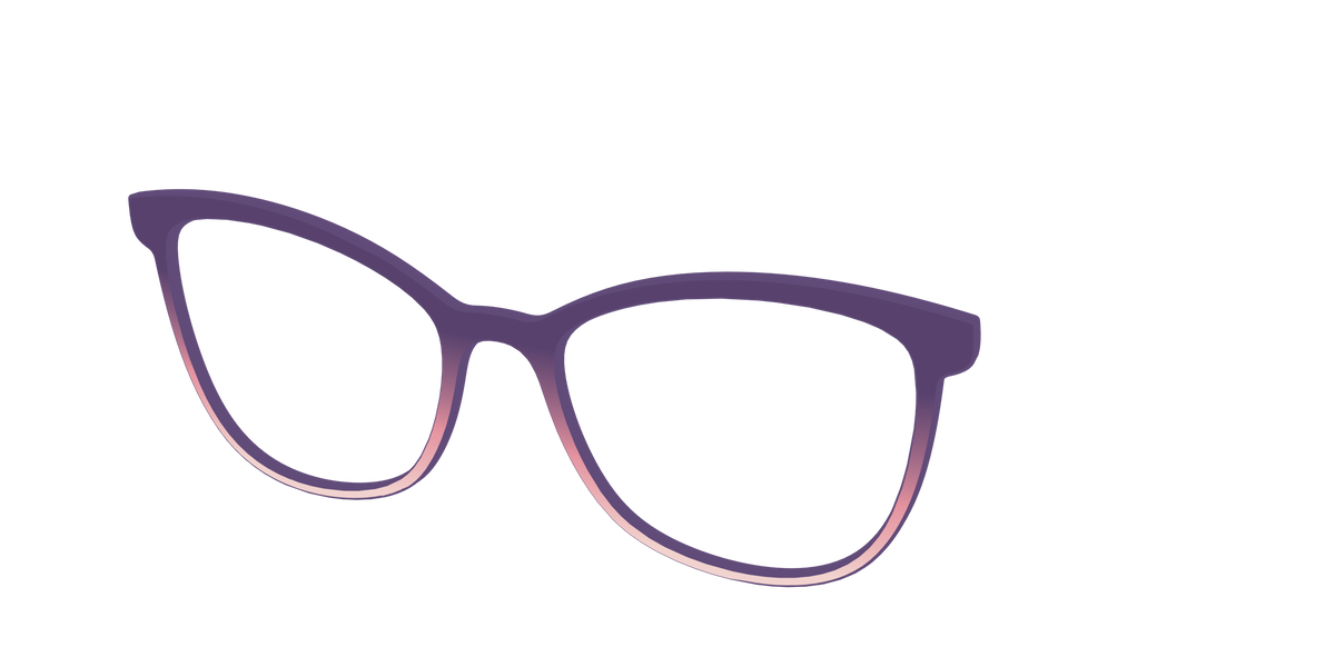 The Acai to Blush Gradient - Angle Top Image - Pair Eyewear