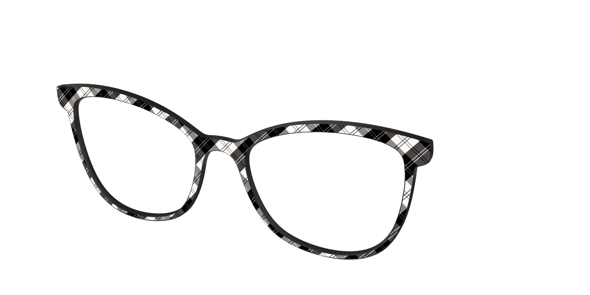 The B&W Plaid - Angle Top Image - Pair Eyewear