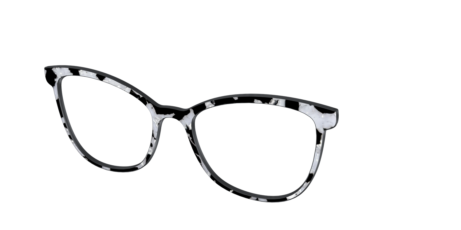 The Black & White Pearl Tortoise - Angle Top Image - Pair Eyewear