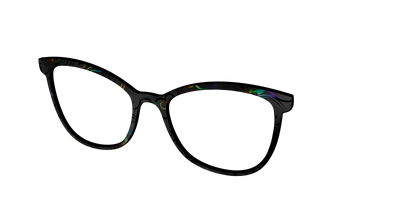 The Black Holographic Scrolls - Angle Top Thumbnail - Pair Eyewear