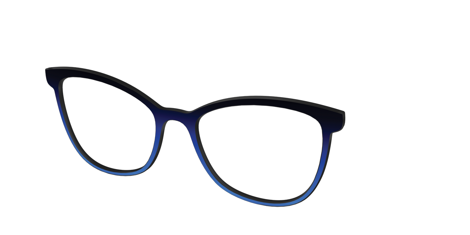 The Black to Blueberry Gradient - Angle Top Image - Pair Eyewear