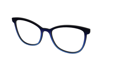 The Black to Blueberry Gradient - Angle Top Thumbnail - Pair Eyewear