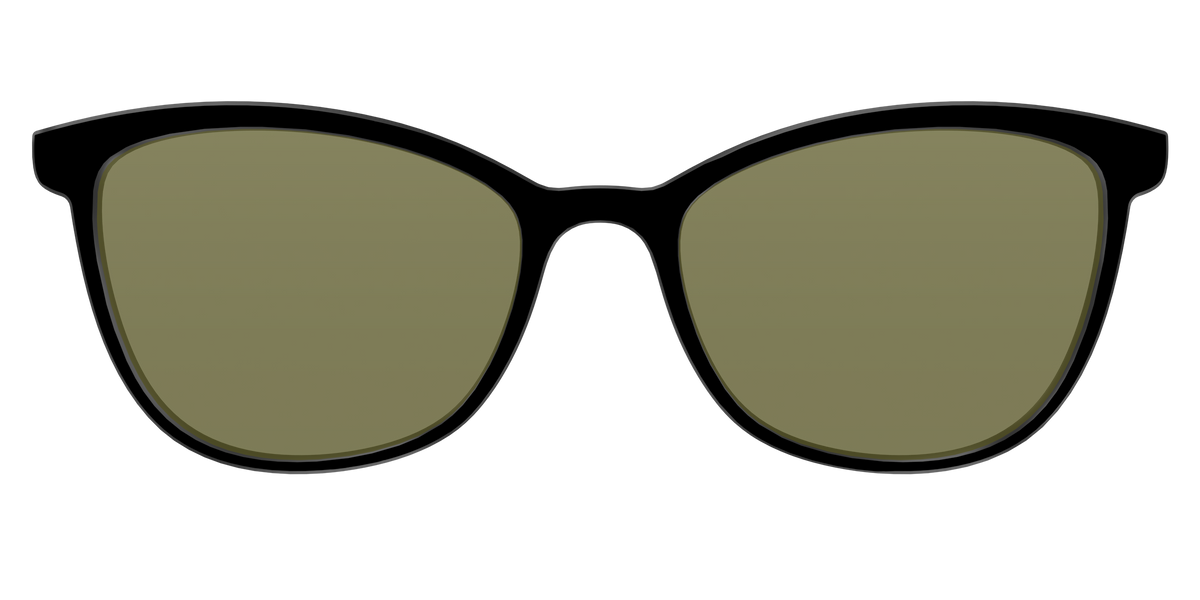 The Black with Green Racquet Sport lens - Front Top Image - Pair Eyewear