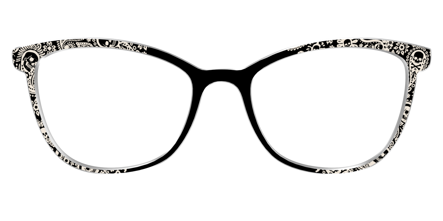 The Bone White Paisley - Front Top Image - Pair Eyewear