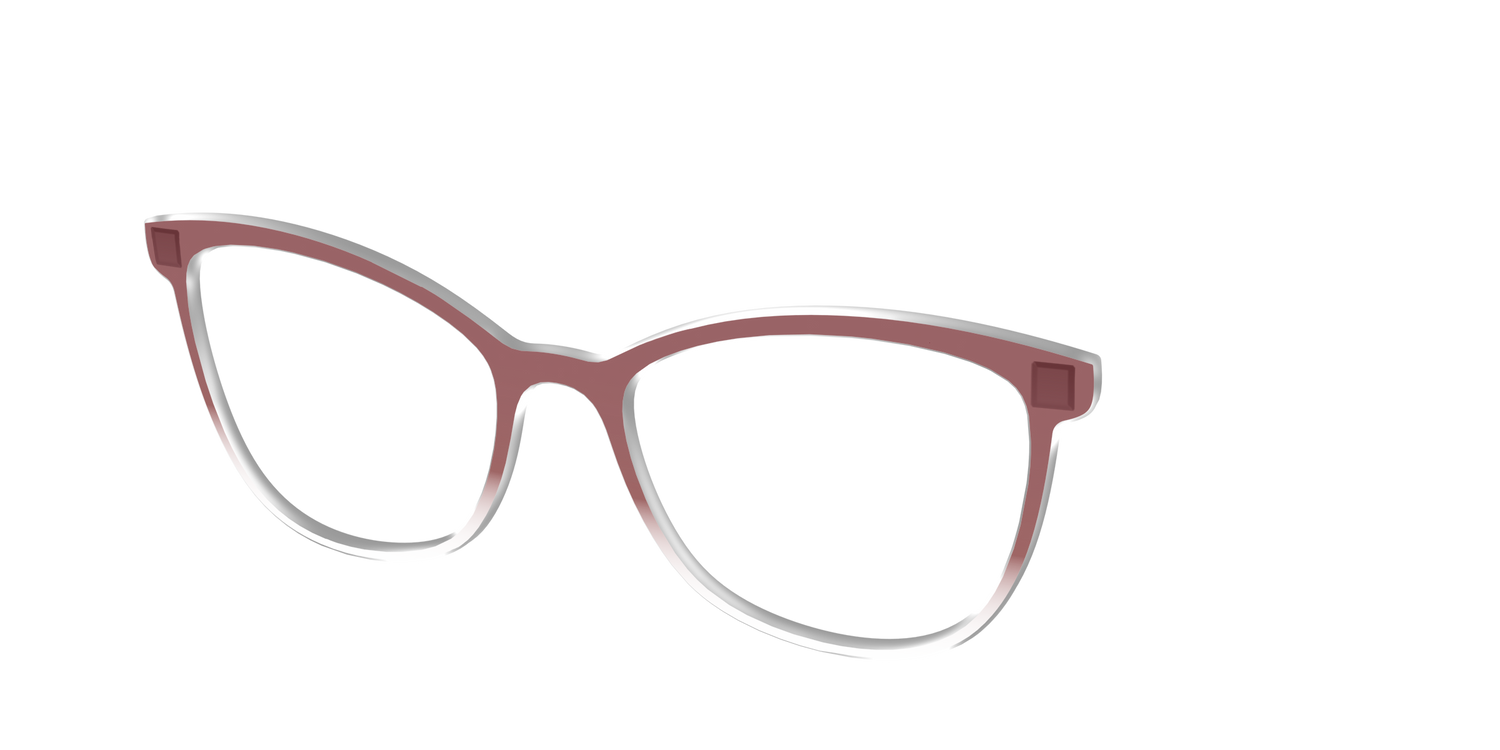 The Burgundy Gradient Crystal - Angle Top Image - Pair Eyewear