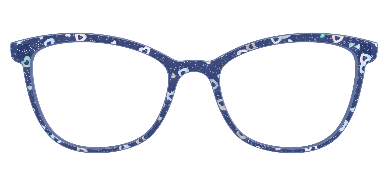 The Denim Heart Glitter Crystal - Front Top Image - Pair Eyewear