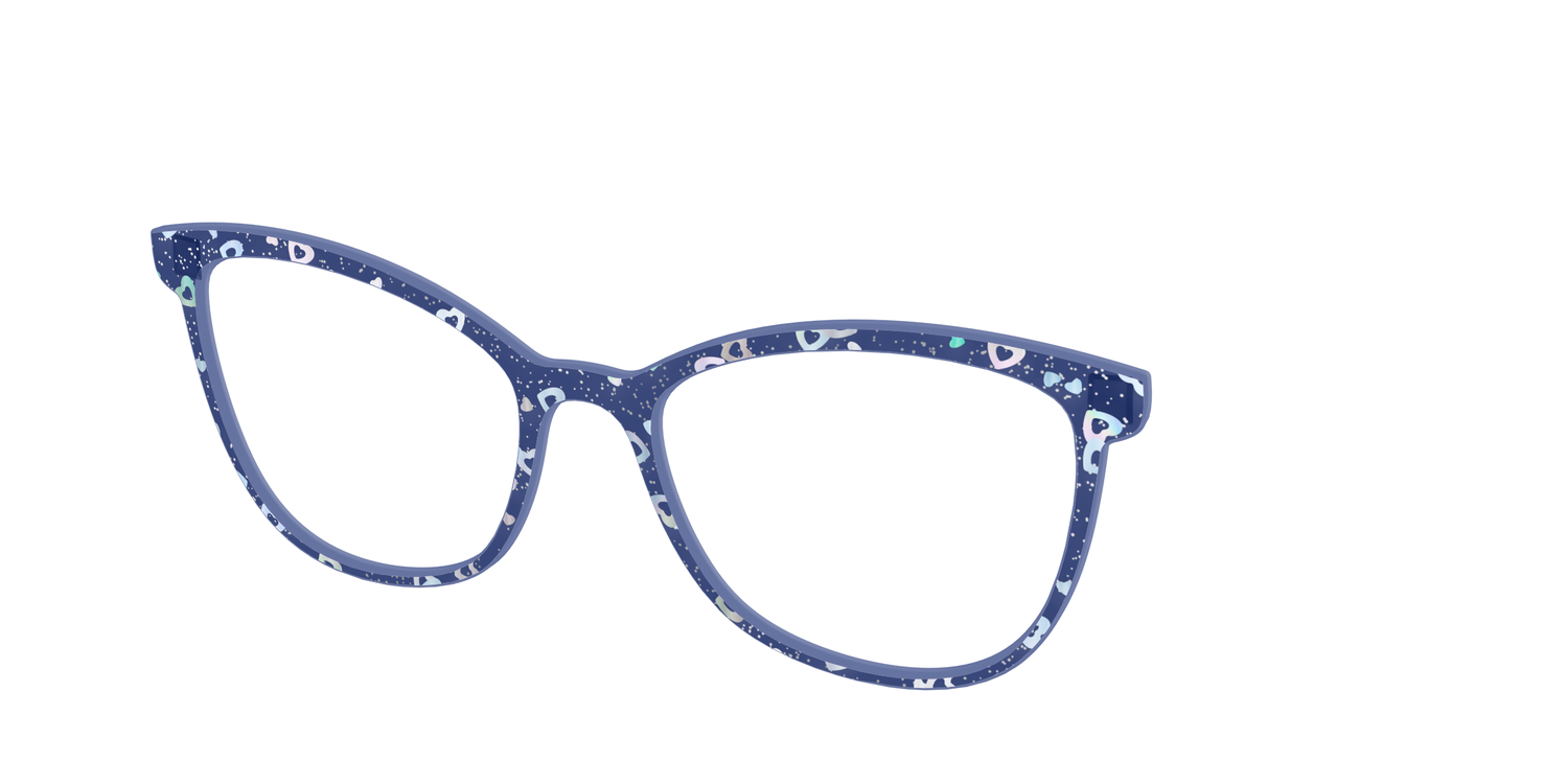 The Denim Heart Glitter Crystal - Angle Top Image - Pair Eyewear