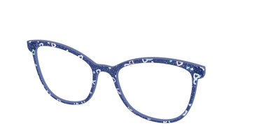 The Denim Heart Glitter Crystal - Angle Top Thumbnail - Pair Eyewear