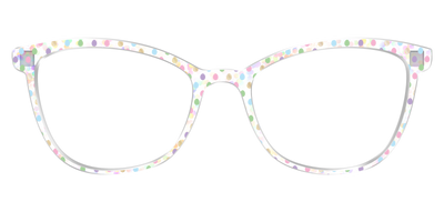 The Egg Polka Dot with Gold Foil Crystal - Front Top Thumbnail - Pair Eyewear