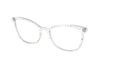 The Egg Polka Dot with Gold Foil Crystal - Angle Top Thumbnail - Pair Eyewear