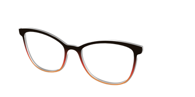The Espresso to Pumpkin Gradient - Angle Top Thumbnail - Pair Eyewear