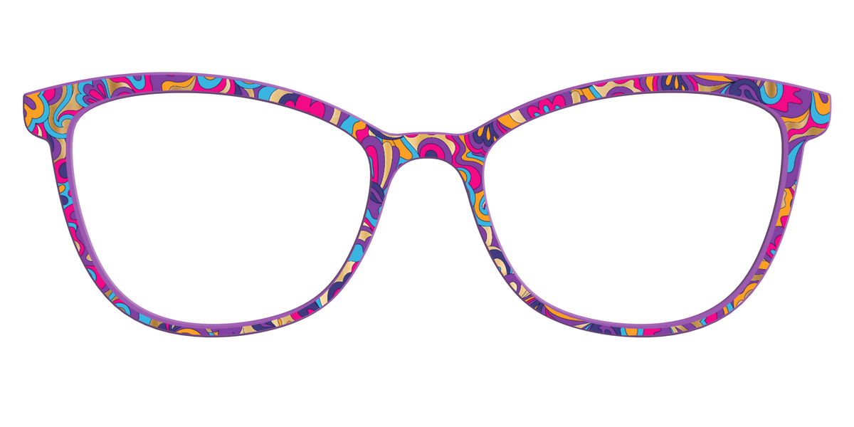 The Flower Power Paisley with Gold Foil - Front Top Image - Pair Eyewear