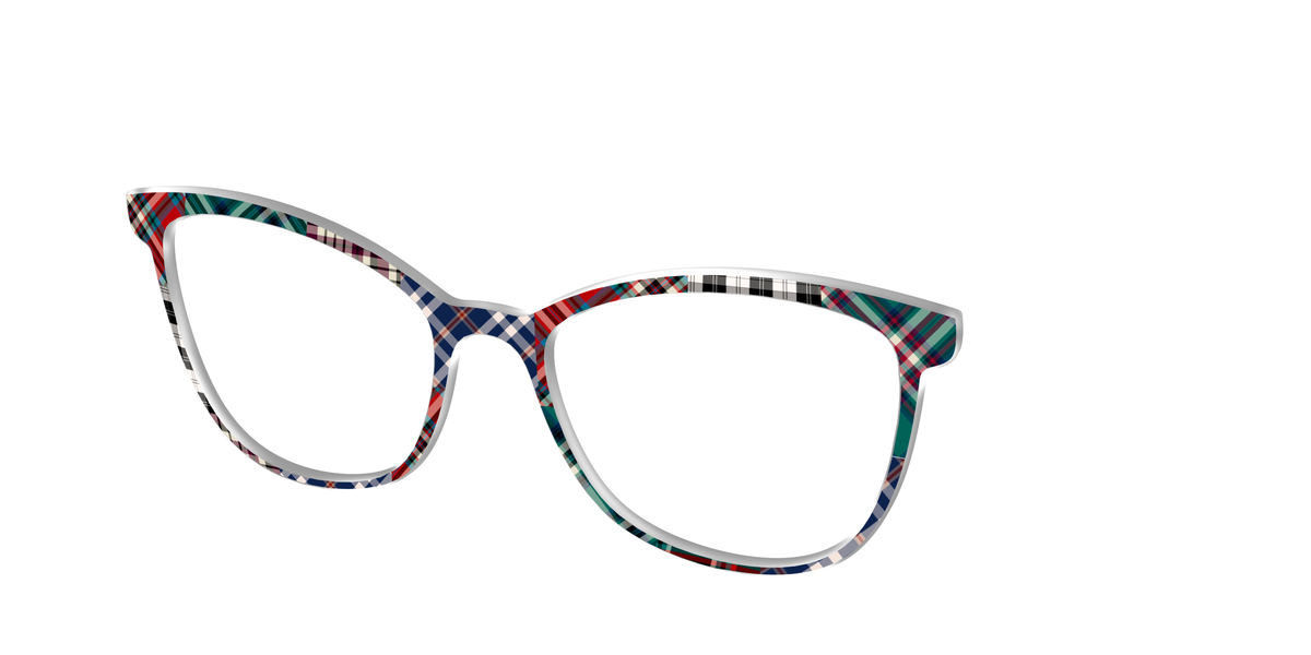 The Grunge Plaid Print Mix - Angle Top Image - Pair Eyewear