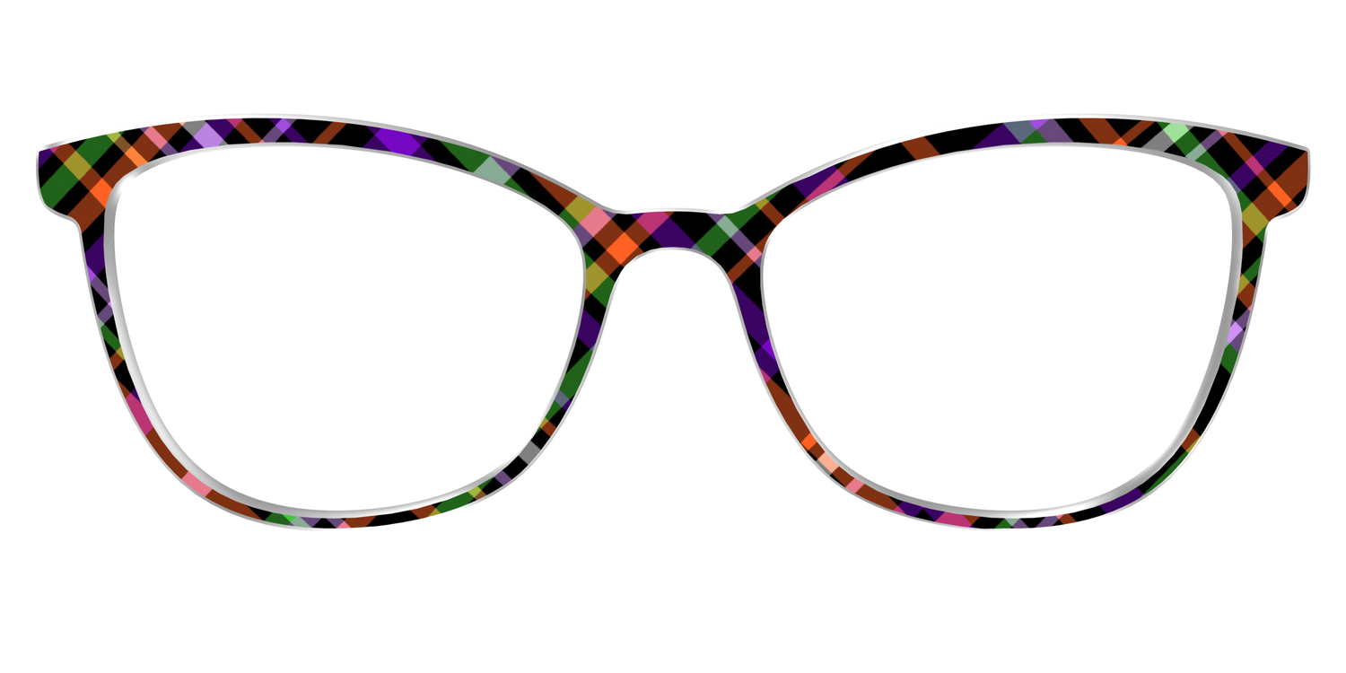 The Hexed Plaid - Front Top Image - Pair Eyewear