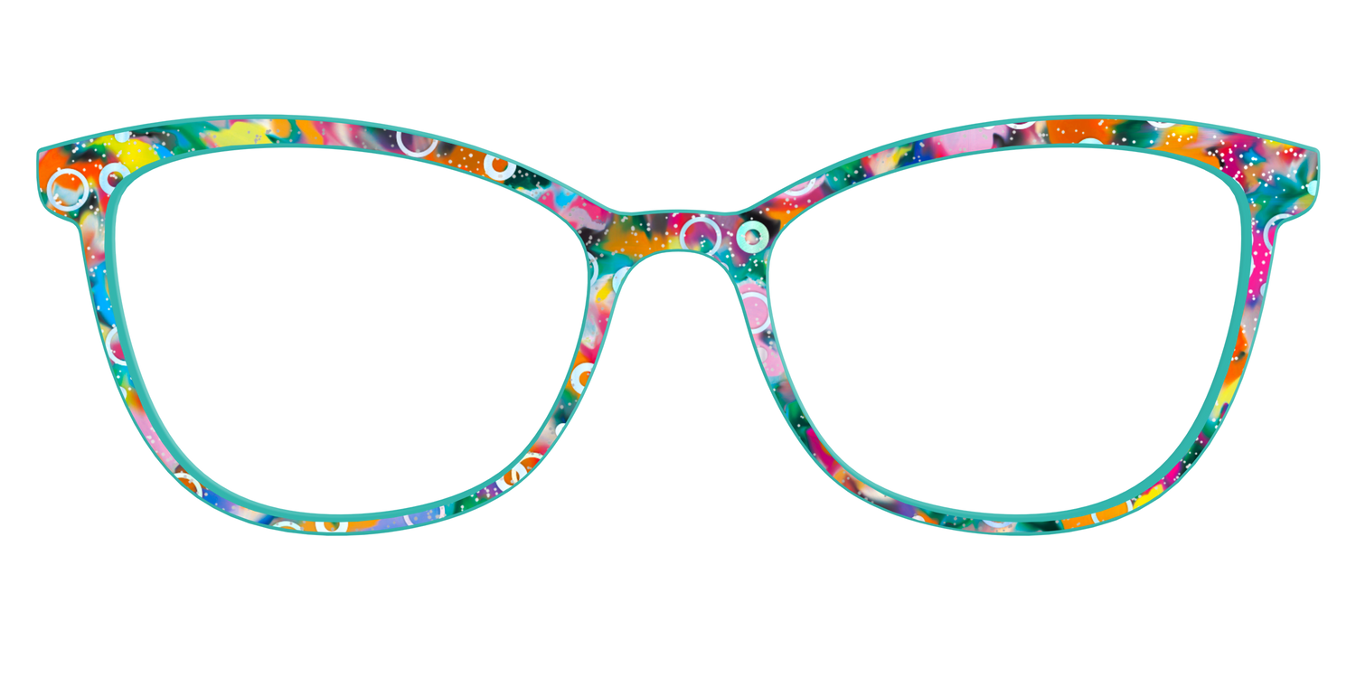 The Imaginative Tortoise with Bubble Glitter - Front Top Image - Pair Eyewear