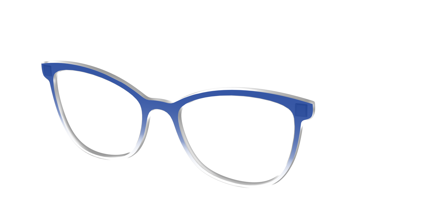 The Indigo Gradient Crystal - Angle Top Image - Pair Eyewear