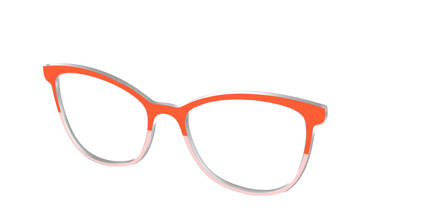 The Jasper & Venetian Pink Split - Angle Top Image - Pair Eyewear