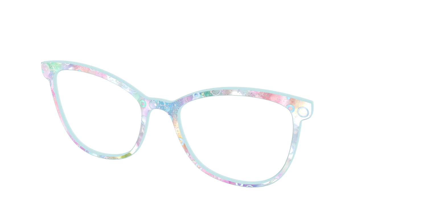 The Mermaid Bokeh with Bubble Glitter - Angle Top Image - Pair Eyewear