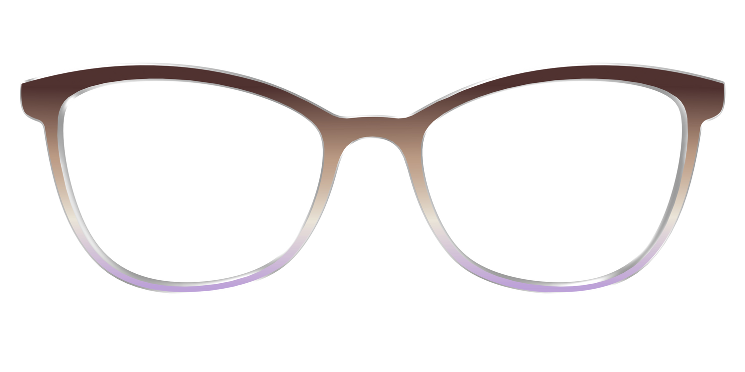 The Mocha to Light Lavender Gradient - Front Top Image - Pair Eyewear