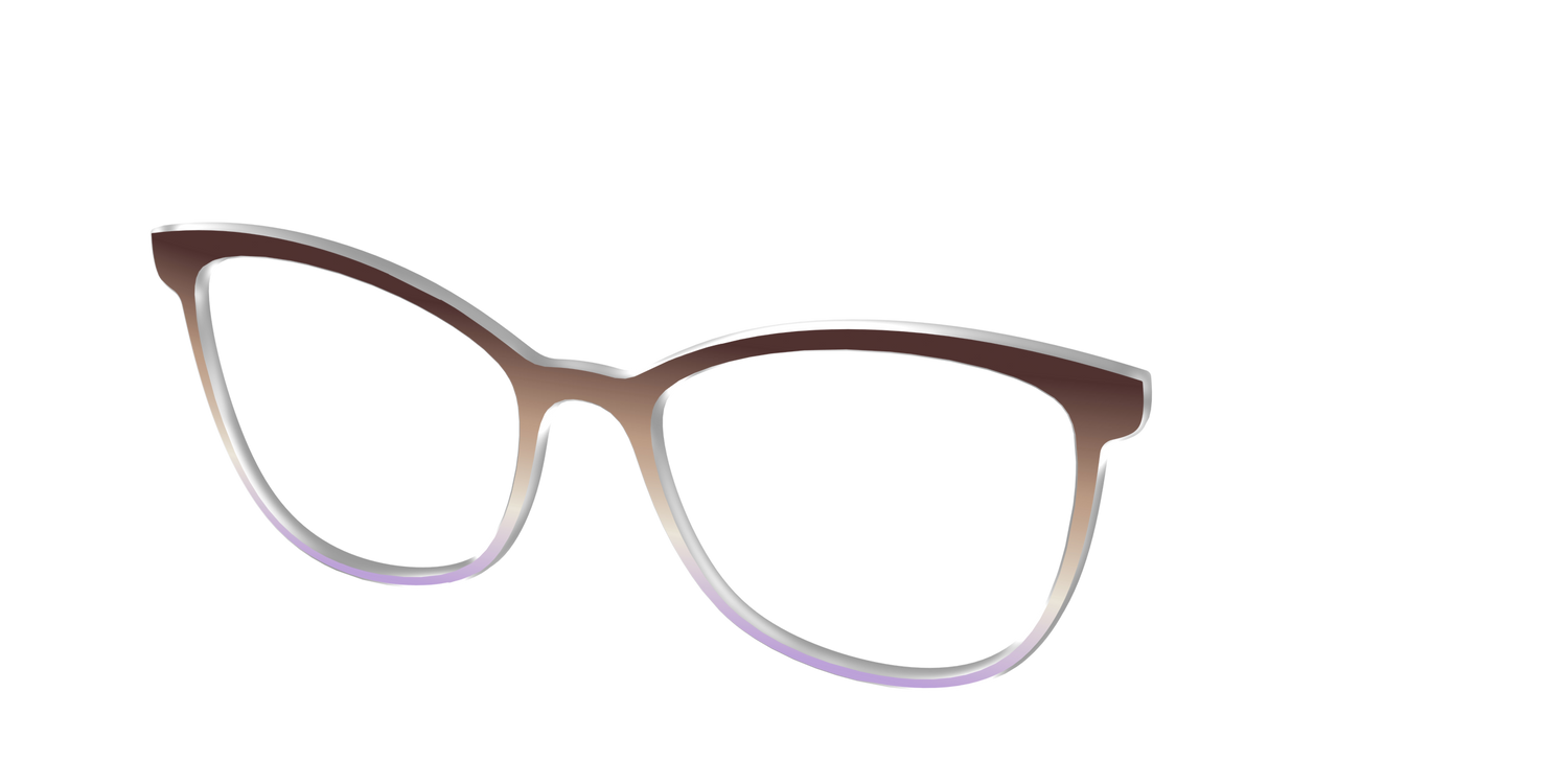 The Mocha to Light Lavender Gradient - Angle Top Image - Pair Eyewear