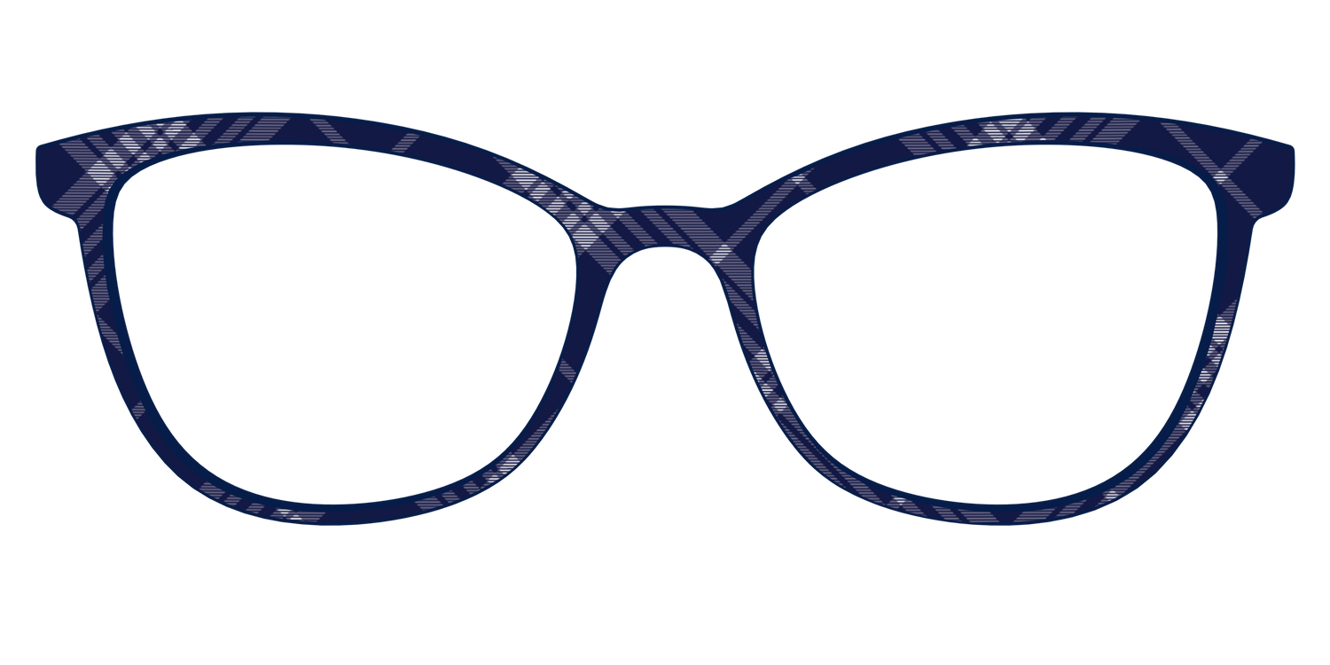 The Navy Twill Plaid - Front Top Image - Pair Eyewear