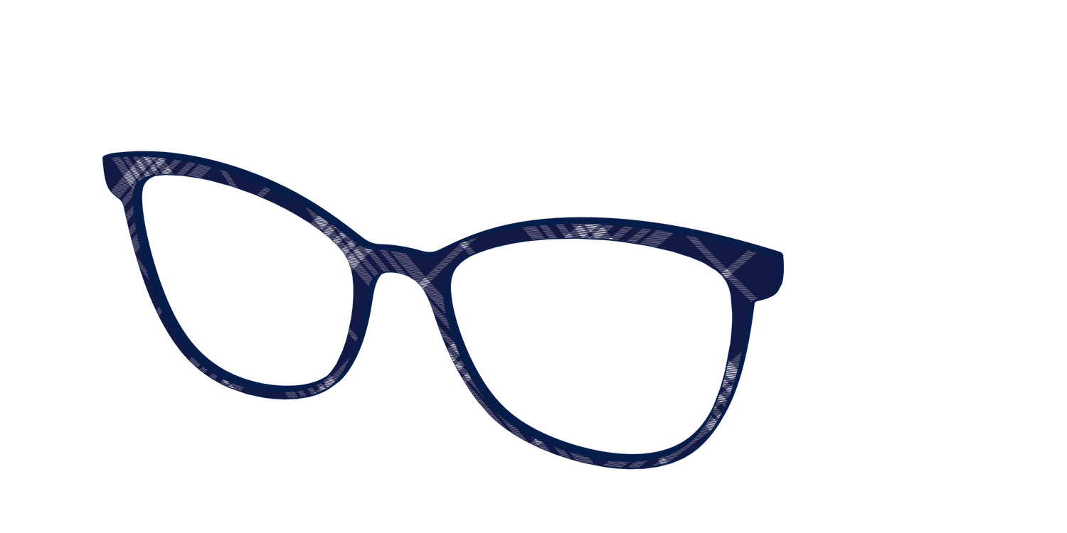 The Navy Twill Plaid - Angle Top Image - Pair Eyewear