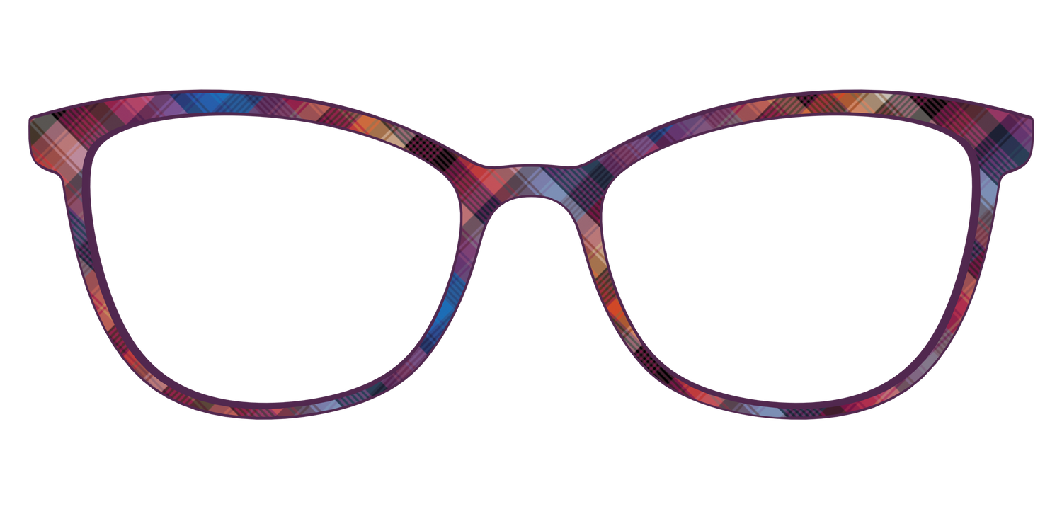 The Ombre Plaid - Front Top Image - Pair Eyewear