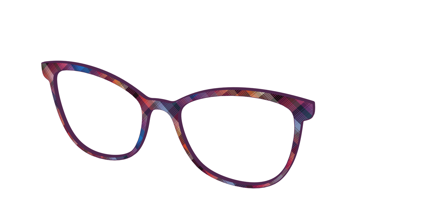 The Ombre Plaid - Angle Top Image - Pair Eyewear