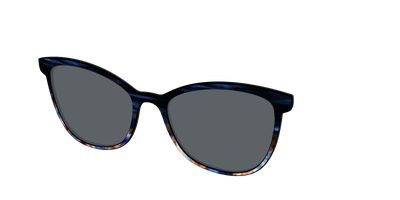 The Polarized Blue Horn Tortoise Sun Top - Angle Top Thumbnail - Pair Eyewear