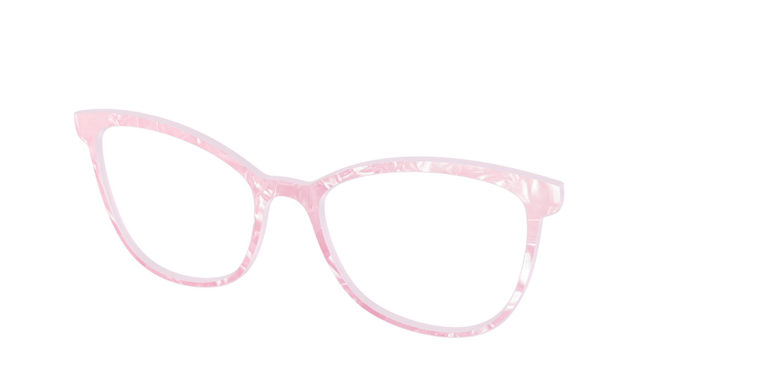 The Rose Quartz Pearl Marble - Angle Top Image - Pair Eyewear