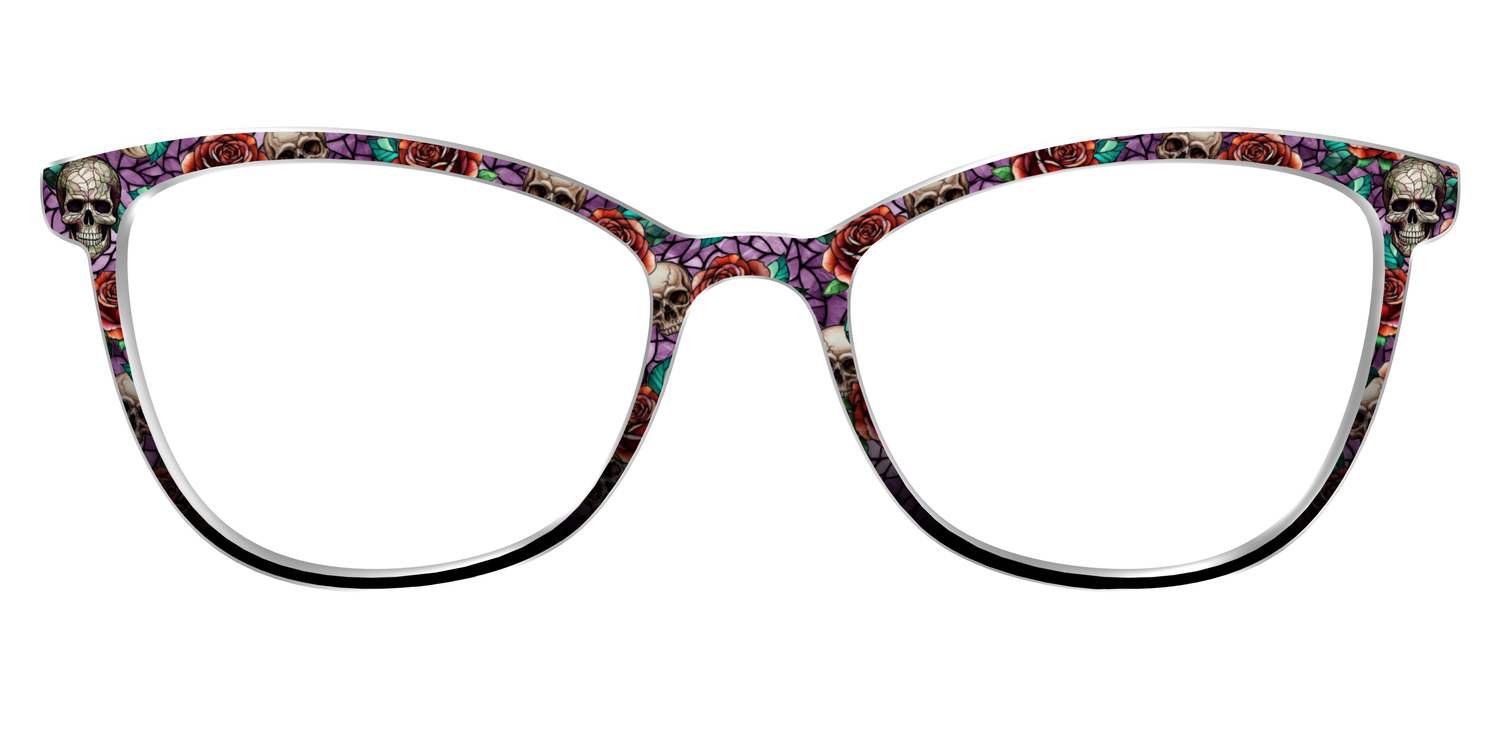 The Skull & Thorn Stained Glass - Front Top Image - Pair Eyewear