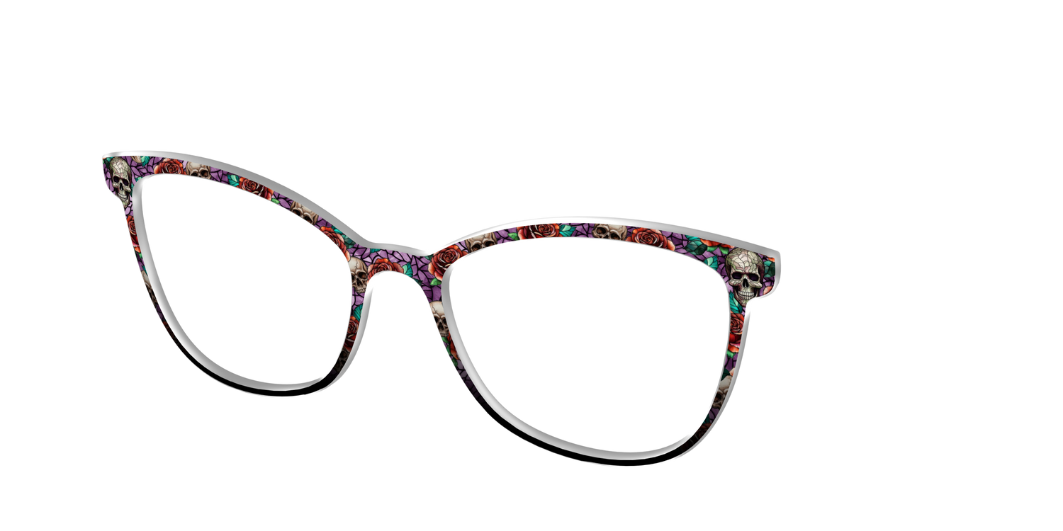 The Skull & Thorn Stained Glass - Angle Top Image - Pair Eyewear