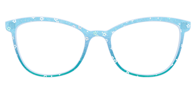 The Sky Blue Crystal with Daisy Glitter - Front Top Thumbnail - Pair Eyewear