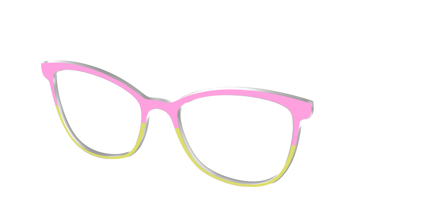 The Sweet Pea & Chartreuse Split - Angle Top Image - Pair Eyewear