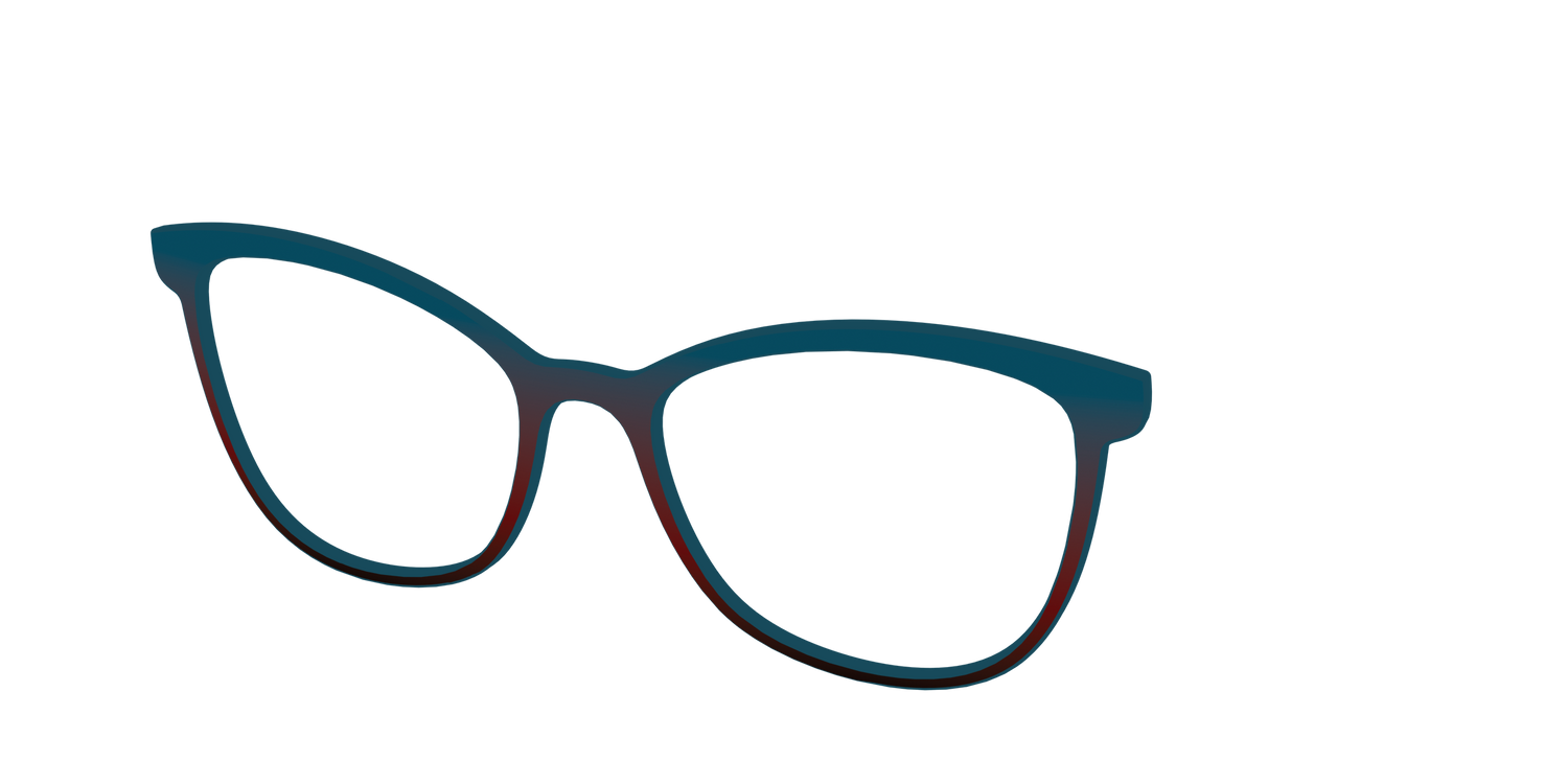 The Teal to Espresso Gradient - Angle Top Image - Pair Eyewear