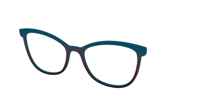 The Teal to Espresso Gradient - Angle Top Thumbnail - Pair Eyewear